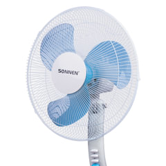 Вентилятор напольный SONNEN FS40-A104 Line, 45 Вт, 3 скоростных режима, белый/<wbr/>синий, 451034