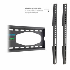 Кронштейн-крепление для ТВ настенный KROMAX STAR-11, VESA 75-600/<wbr/>400, 32-65", 0 степеней свободы, до 50 кг, серый