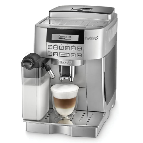 Кофемашина DELONGHI Magnifica S ECAM 22.360.S, 1450 Вт, объем 1,8 л, автокапучинатор, серебристая