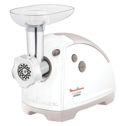Мясорубка MOULINEX ME620132, мощность 2000 Вт, производительность 2,6 кг/мин., реверс, пластик, белая