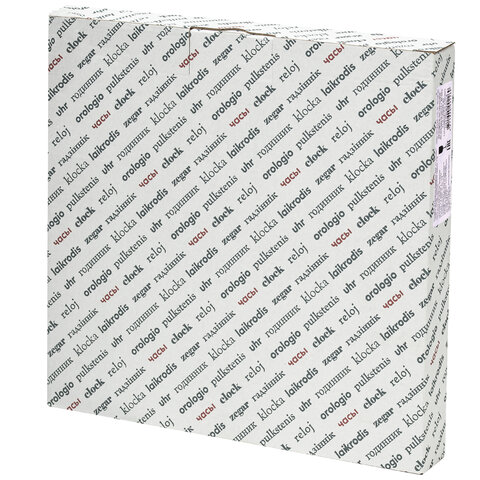 Часы настенные TROYKATIME (TROYKA) 11131150, круг, бежевые с рисунком "Карта", коричневая рамка, 29х29х3,5 см