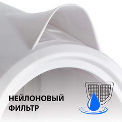 Чайник SONNEN KT-1767, 1,8 л, 2200 Вт, закрытый нагревательный элемент, пластик, белый/синий, 453416