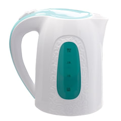 Чайник SONNEN KT-2016, 2 л, 2200 Вт, закрытый нагревательный элемент, пластик, белый/<wbr/>голубой, 453417