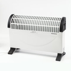 Обогреватель-конвектор SONNEN Y-02S, 1500 Вт, 3 режима работы, белый/<wbr/>черный, 453494