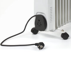 Обогреватель масляный SONNEN DFS-11, 2500 Вт, 11 секций, белый, 453500