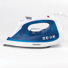 Утюг SONNEN SI-237A, 1800 Вт, антипригарное покрытие, синий/<wbr/>белый, 453504