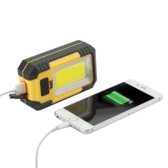 Фонарь аккумуляторный POWERBANK ЭРА 15 Вт COB, 6000 mAh, магнит, крючок, USB-кабель в комплекте, RA-801