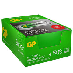 Батарейки КОМПЛЕКТ 4 шт., GP Super G-Tech, AAA (LR03, 24А), алкалиновые, мизинчиковые, в пленке, 24AR