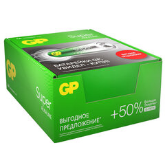 Батарейки КОМПЛЕКТ 4 шт., GP Super G-Tech, AA (LR06, 15 А), алкалиновые, пальчиковые, в пленке, 15AA21