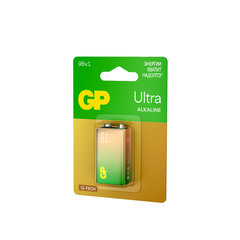 Батарейка 1 шт., GP Ultra G-Tech, Крона (6LR61, 6LF22, 1604A), алкалиновая, блистер, 1604AU-5CR1