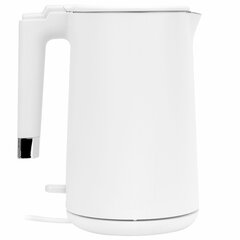 Чайник электрический с двойными стенками SONNEN KT-8719W, 1,5 л, 2200 Вт, белый, 454691