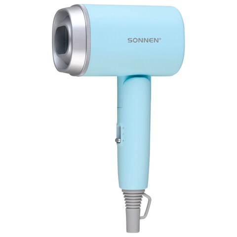Фен для волос дорожный SONNEN HD-2318, 1500 Вт, складной, 2 температуры, 2 скорости, 454695