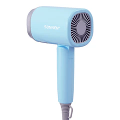 Фен для волос дорожный SONNEN HD-2318, 1500 Вт, складной, 2 температуры, 2 скорости, 454695