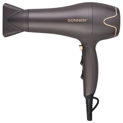 Фен для волос SONNEN HD-2281, 2200 Вт, холодный воздух, турмалиновая ионизация, 3 температуры 454696