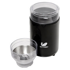 Кофемолка KITFORT КТ-1314, мощность 150 Вт, вместимость 60 г, пластик, черный