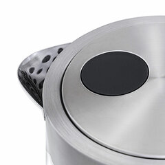 Чайник KITFORT КТ-617, 1,5 л, 2200 Вт, закрытый нагревательный элемент, стекло, серебристый