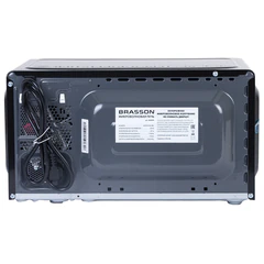 Микроволновая печь BRASSON (БРАССОН) MW2070D-8BL, 20 л, 700 Вт, таймер, 8 АВТО ПРОГРАММ, дисплей, защита от детей, черная, 454979