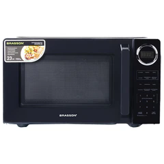 Микроволновая печь BRASSON (БРАССОН) MW2390D-6BL, 23 л, 900 Вт, сенсорное управление, дисплей, таймер, 6 АВТОПРОГРАММ, черная, 454980