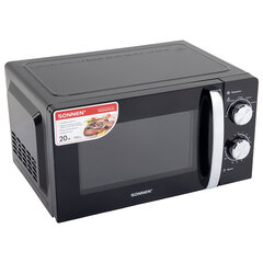 Микроволновая печь SONNEN MW2070BLCR-6MB, 20 л, 700 Вт, таймер, механическое управление, ручка, черная/<wbr/>хром, 454982