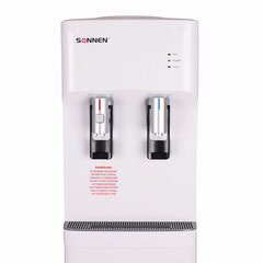 Кулер для воды SONNEN FSE-02H, напольный, НАГРЕВ/<wbr/>ОХЛАЖДЕНИЕ ЭЛЕКТРОННОЕ, 2 крана, белый, 454997