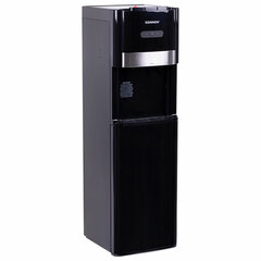 Кулер для воды SONNEN FSE-03B, напольный, нагрев/<wbr/>охлаждение, НИЖНЯЯ ЗАГРУЗКА, 3 крана, черный, 454998