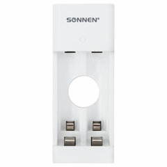 Зарядное устройство с аккумуляторами 4 шт. (2+2) AA+AAA (HR6+HR03), 2700 mAh + 1000 mAh, SONNEN (СОНЕН) BC2, 455005