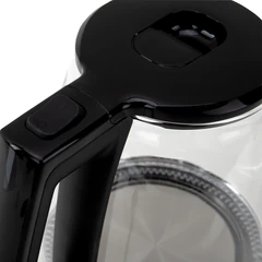 Чайник электрический SONNEN KT-1807, 1,8 л, 2200 Вт, термостойкое стекло, внутренняя подсветка синяя, нержавеющая сталь, 455140