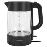 Чайник BRASSON (БРАССОН) KT-727, 1,7 л, 2200 Вт, стекло, графит, подсветка, 455190