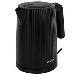 Чайник BRASSON (БРАССОН) KT-561, 1,7 л, 2200 Вт, пластик, подсветка, индикатор уровня воды, черный, 455191