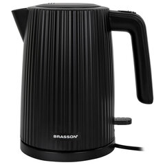 Чайник BRASSON (БРАССОН) KT-561, 1,7 л, 2200 Вт, пластик, подсветка, индикатор уровня воды, черный, 455191