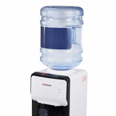 Кулер для воды SONNEN FSE-02SA, напольный, НАГРЕВ/<wbr/>ОХЛАЖДЕНИЕ ЭЛЕКТРОННОЕ, 2 крана, белый, 455414