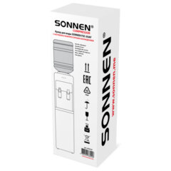 Кулер для воды SONNEN FSC-03AF, напольный, НАГРЕВ/<wbr/>ОХЛАЖДЕНИЕ КОМПРЕССОР, холодильник, 2 крана, 455418