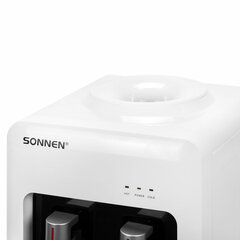 Кулер для воды SONNEN FSE-02A, напольный, НАГРЕВ/<wbr/>ОХЛАЖДЕНИЕ ЭЛЕКТРОННОЕ, 2 крана, белый, 455421