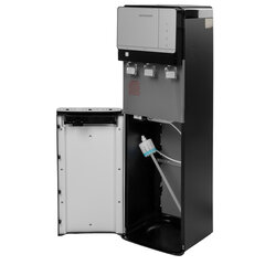 Кулер для воды BRASSON (БРАССОН) FSE-03BS, напольный, нагрев/<wbr/>охлаждение электронное, НИЖНЯЯ ЗАГРУЗКА, 3 крана, графитовый, 455423