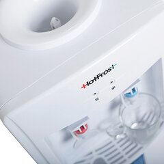 Кулер для воды HOTFROST V118E, напольный, НАГРЕВ/ОХЛАЖДЕНИЕ ЭЛЕКТРОННОЕ, 2 крана, белый