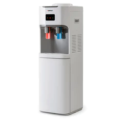 Кулер для воды HOTFROST V115B, напольный, НАГРЕВ/ОХЛАЖДЕНИЕ КОМПРЕССОРНОЕ, холодильник, 2 крана