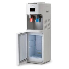 Кулер для воды HOTFROST V115B, напольный, НАГРЕВ/ОХЛАЖДЕНИЕ КОМПРЕССОРНОЕ, холодильник, 2 крана