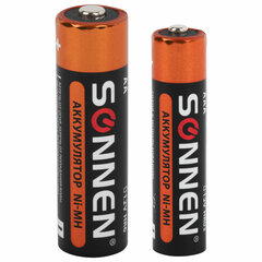 Батарейки аккумуляторные Ni-Mh пальчиковые / мизинчиковые НАБОР 8 шт. (AA+ААА) 2700/<wbr/>1000 mAh, SONNEN, 455612