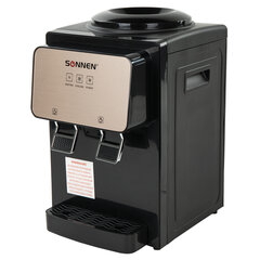 Кулер для воды SONNEN TSE-02BP, настольный, НАГРЕВ/<wbr/>ОХЛАЖДЕНИЕ ЭЛЕКТРОННОЕ, 2 крана, черный/<wbr/>бежевый, 455621