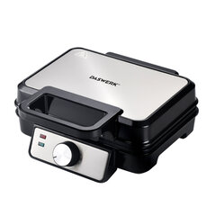 Электровафельница антипригарная для венских и бельгийских вафель, 2 вафли, 1200 Вт, DASWERK (ДАСВЕРК), WM-6, 455653