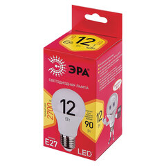 Лампа светодиодная ЭРА RED LINE, 12 (90) Вт, цоколь Е27, груша, теплый белый свет, 25000 ч., LED A60-12W-3000-E27