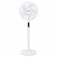 Вентилятор напольный LCD дисплей, пульт ДУ SONNEN FS40-A999, 50 Вт, 3 режима, белый, 455735