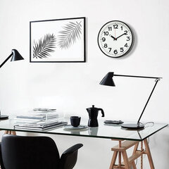 Часы настенные TROYKATIME (TROYKA) 78770783, круг, белые, черная рамка, 30,5&times;30,5&times;3,5 см