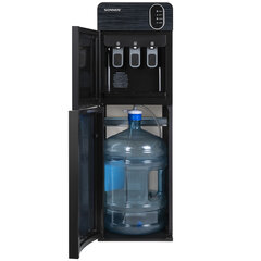 Кулер для воды SONNEN FSE-03Bi напольный, нагрев/<wbr/>охлаждение, НИЖНЯЯ ЗАГРУЗКА, 3 крана, графит, 455744