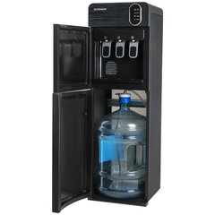 Кулер для воды SONNEN FSE-03Bi напольный, нагрев/<wbr/>охлаждение, НИЖНЯЯ ЗАГРУЗКА, 3 крана, графит, 455744