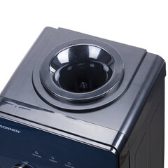 Кулер для воды SONNEN FSE-03RTi, напольный, НАГРЕВ/<wbr/>ОХЛАЖДЕНИЕ ЭЛЕКТРОННОЕ, шкафчик, 3 крана, титановый синий, 455746