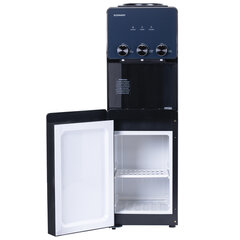 Кулер для воды SONNEN FSE-03RTi, напольный, НАГРЕВ/<wbr/>ОХЛАЖДЕНИЕ ЭЛЕКТРОННОЕ, шкафчик, 3 крана, титановый синий, 455746