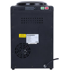 Кулер для воды SONNEN TSE-03BP, настольный, НАГРЕВ/<wbr/>ОХЛАЖДЕНИЕ ЭЛЕКТРОННОЕ, 3 крана, антрацит, 455752