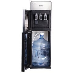 Кулер для воды SONNEN FSE-03G, напольный, нагрев/<wbr/>охлаждение электронное, НИЖНЯЯ ЗАГРУЗКА, 3 крана, зеркальный, 455753
