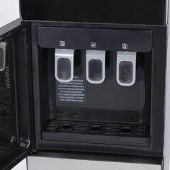 Кулер для воды SONNEN FSE-03G, напольный, нагрев/<wbr/>охлаждение электронное, НИЖНЯЯ ЗАГРУЗКА, 3 крана, зеркальный, 455753